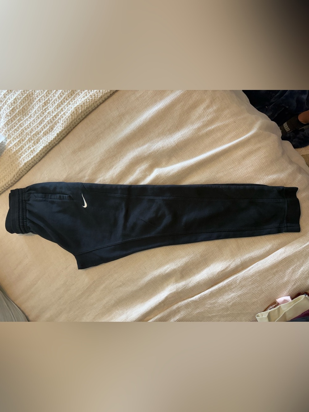 Nike Women’s Black Joggers with White Swoosh